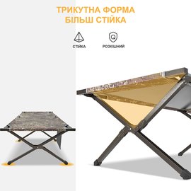 Раскладушка KingCamp Hard Camping Cot L camo KC2103, изображение 5