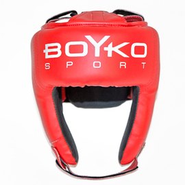 Боксерский шлем BoYko №1 композиционная кожа красный XL (bs6231232304), Размер: XL
