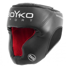Боксерский шлем BoYko BS-№3 с повышенной защитой, композиционная кожа черный XL (bs6226212504), Размер: XL