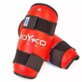 Защита ног BoYko BS - голень, для кикбоксинга, композиционная кожа, красный XXL (bs6013122305), Размер: XXL, изображение 2
