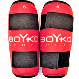 Защита ног BoYko BS - голень композиционная кожа красный XXL (bs6015222305), Размер: XXL, Цвет: Красный