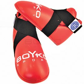 Захист ніг BoYko BS - гомілковостоп і стопа, для кікбоксингу, червоний S (bs6033402301), Розмір: S, Колір: Червоний