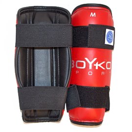 Защита ног BoYko BS - голень, для кикбоксинга, композиционная кожа, красный S (bs6013122301), Размер: S, изображение 4