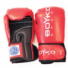 Перчатки для кикбоксинга BoYko BS композиционная кожа красные 10 ун (bs6113002208), Вес: 10 унций, изображение 2