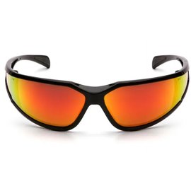 Очки защитные Pyramex Exeter Anti-Fog красные зеркальные (2ЕКЗЕ-92), Цвет оправы: Чёрный, Цвет линз: Красный, изображение 2