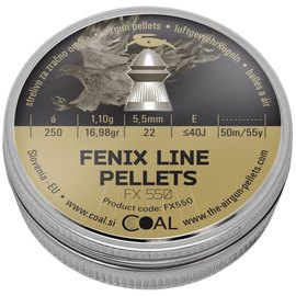 Свинцеві кулі Coal Fenix, 5,5 мм, 1,1 г, 250шт/уп (FX550)