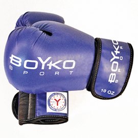 Боксерские перчатки BoYko BS композиционная кожа синие 8 ун (bs6111032007), Вес: 8 унций, изображение 5