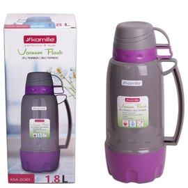 Термос Kamille 1800мл серый/фиолетовый KM-2081, Цвет: Violet, изображение 2