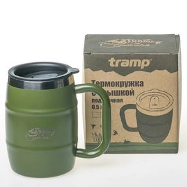 Термокружка подарочная Tramp 0,5л. с крышкой TRC-100, Цвет: Olive, изображение 3
