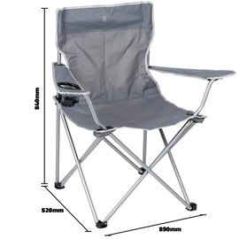 Кресло раскладное Bo-Camp Foldable Compact Grey (1267192) DAS301449, изображение 5
