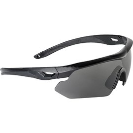 Баллистические очки Swiss Eye Nighthawk, 3 комплекта сменных линз, футляр, прорезиненные black 40921-1
