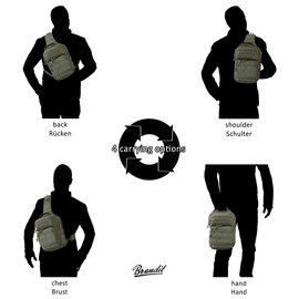 Тактический рюкзак Brandit-Wea US Cooper sling medium olive 8036-1-OS, Цвет: Оливковый, изображение 3