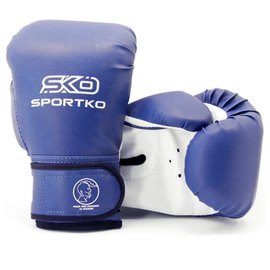 Боксерские перчатки Sportko 12oz синие ПД2 12 унц, Вес: 12 унций, Цвет: Синий