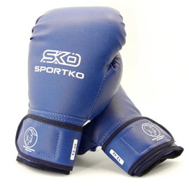 Боксерские перчатки Sportko 12oz синие ПД2 12 унц, Вес: 12 унций, Цвет: Синий, изображение 2