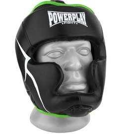 Боксерський шлем PowerPlay 3100 PU Черно-зеленый XL (PP_3100_XL_Black/Green), Размер: XL
