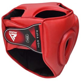 Боксерский шлем тренировочный RDX Guard Red L (3194_402995), Размер: L, изображение 4