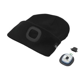 Шапка Cattara c LED-фонариком, USB зарядка черная 14021, изображение 2