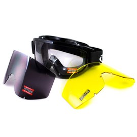 Очки защитные Global Vision Wind-Shield 3 lens KIT Anti-Fog (GV-WIND3-KIT1)