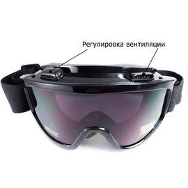 Очки защитные Global Vision Wind-Shield Anti-Fog, серые (GV-WIND-GR1), Цвет оправы: Чёрный, Цвет линз: Серый, изображение 4