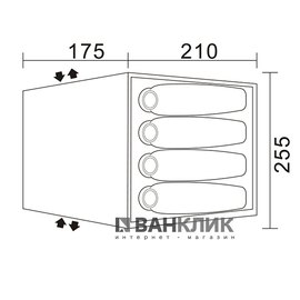 Четырехместная туристическая палатка Kimeriya 4 (4820152616821)
