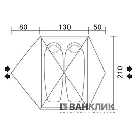 Двухместная туристическая палатка Steady 2 EXT (4820152613219)