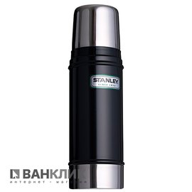 Классический термос Stanley объемом 0.47л черный (6939236301435)