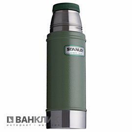Классический термос Stanley объемом 0.47л зеленый (6939236301411)