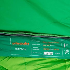 Спальный мешок Pinguin Savana (5/0&deg;C), 185 см - Left Zip, Green (236149), изображение 5