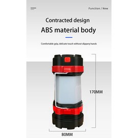 Светодиодный кемпинговый фонарь Camp Outdoor красный 633, Цвет: Чёрный/Красный, изображение 4