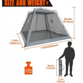 Тент-шатер KingCamp CAMP KING COOL black / dark grey KT8108, зображення 4