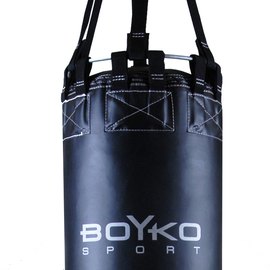 Боксерский мешок BoYko BS цилиндрический, кожа, 180х50 см на 8 ремнях (bs0411503306)