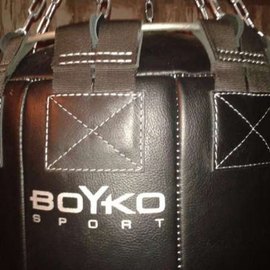 Боксерский мешок BoYko BS цилиндрический, кожа, 180х60 см на 8 цепях М6 (bs0411601306), изображение 4