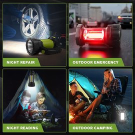 Фонарь кемпинговый Camp Outdoor красный T80A, Цвет: Чёрный/Красный, изображение 5