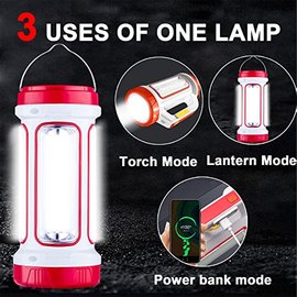 Светодиодный кемпинговый фонарь Camp Outdoor красный C-563, Цвет: Белый/Красный, изображение 4