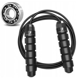 Cкакалка скоростная 4yourhealth Premium Skip Rope 3m 0149 черная (4YH_0149_Black), изображение 3