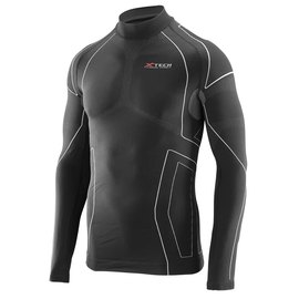 Термокофта X TECH Maglia Race 3 Munica Lunga lupetto Nero XXL/XXXL Черная (MagliaRace3LupettoXXL/3XL), Размер: 2XL/3XL