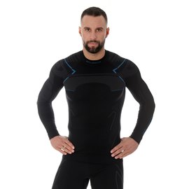 Футболка с длинным рукавом Brubeck Thermo LS13040A black/blue S (LS13040A-black/blue-s), Размер: S, изображение 2