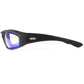 Очки защитные Global Vision KickBack Photochromic Anti-Fog фотохромные синие зеркальные (1КИК24-90), Цвет оправы: Чёрный, Цвет линз: Зеркальный синий, изображение 3