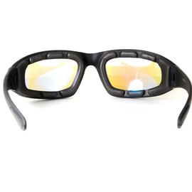 Очки защитные Global Vision KickBack Photochromic Anti-Fog фотохромные синие зеркальные (1КИК24-90), Цвет оправы: Чёрный, Цвет линз: Зеркальный синий, изображение 4