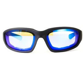 Очки защитные Global Vision KickBack Photochromic Anti-Fog фотохромные синие зеркальные (1КИК24-90), Цвет оправы: Чёрный, Цвет линз: Зеркальный синий, изображение 5