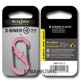 Карабин пластиковый Plastic S-Biner Size 2 розовый (94664011175)