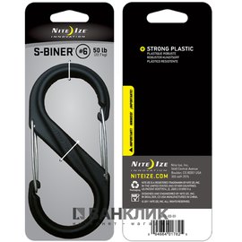 Карабин пластиковый Plastic S-Biner Size 6 черный (94664017825)