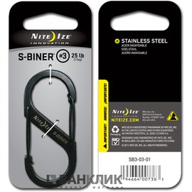 Карабин S-Biner Size 3 черный (94664007383)