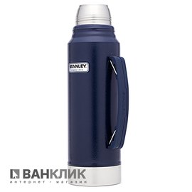 Классический термос Stanley с ручкой объемом 1л синий (6939236318143)