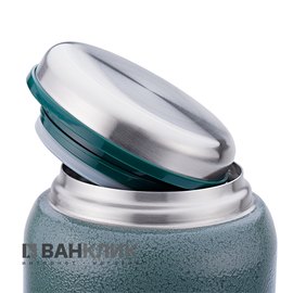 Термобанка для еды Stanley Classic серии Hammertone объемом 0.41л зеленая (6939236321563)
