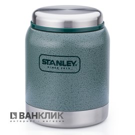 Термобанка для еды Stanley Classic серии Hammertone объемом 0.41л зеленая (6939236321563)