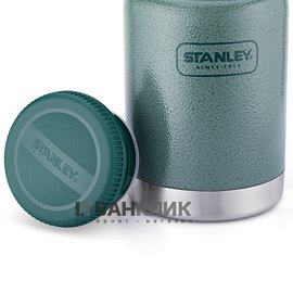 Термобанка Stanley Classic серии Hammertone объемом 0,7л зеленая (6939236318198)