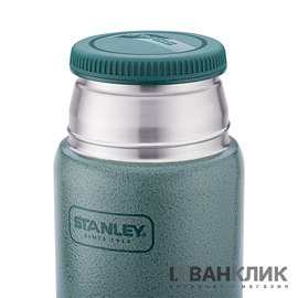 Термобанка Stanley Classic серии Hammertone объемом 0,7л зеленая (6939236318198)