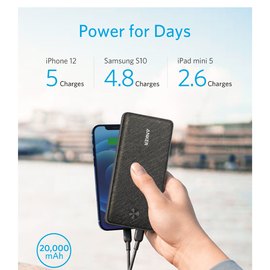 Повербанк Anker PowerCore III Sense 20000 mAh 20W PD Black (6833634), зображення 4