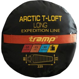 Спальный мешок Tramp Arctic Long кокон левый orange/grey 225/80-55 UTRS-048L-L, изображение 2